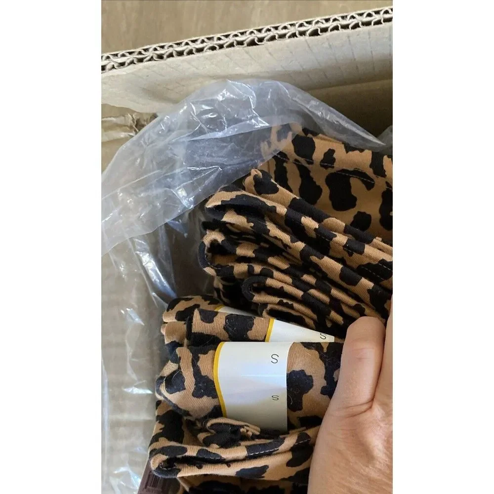 Lot Bulk 20pc Women's High Rise Bike Shorts Wild Fable Leopard S‎ Small Legging